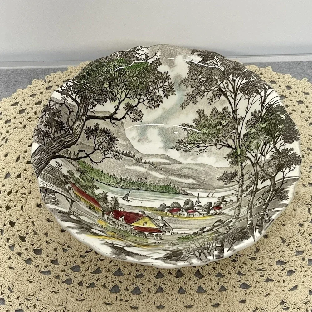 Vintage 1955 J & G Meakin Welcome Home Round Vegetable Bowl 8.25
